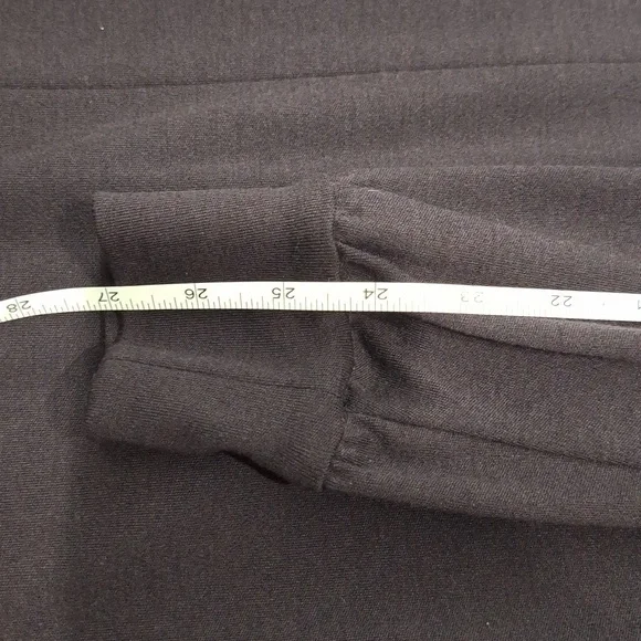 DIANE VON FURSTENBERG Dark Maroon Purple Long Sleeve Side Rouched Dress - Picture 9 of 10